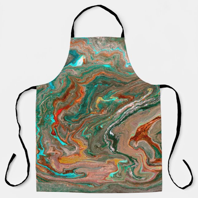 Marble abstract acrylic background. Marbling artwo Apron (Front)