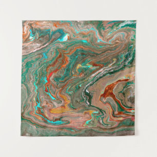 Marble abstract acrylic background. Marbling artwo Tapestry