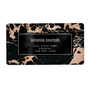Marble Abstract Black Metal Rose RSVP Abstract VIP