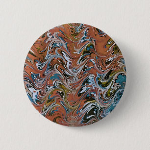 Marble Abstract In Red 6 Cm Round Badge