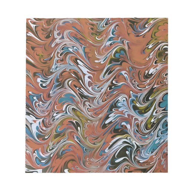 Marble Abstract In Red Notepad (Front)