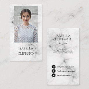 Marble Actor Model Dancer Photo Social Media Business Card