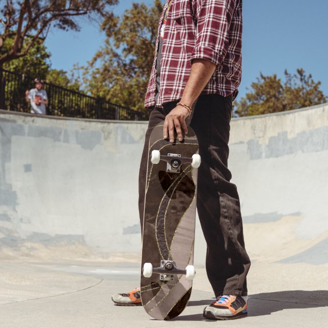 Marble Agate Gold Glam 4 Skateboard (Outdoor 2)