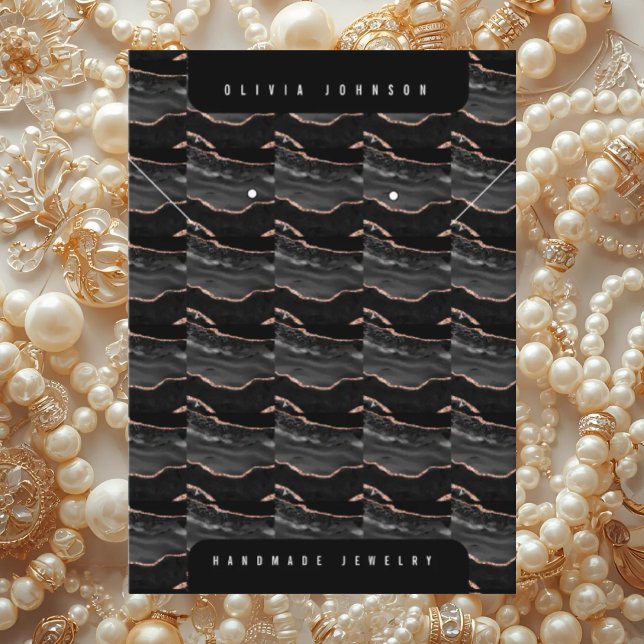 Marble Agate Luxe Handmade Jewelry Display Card (Creator Uploaded)