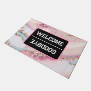 Marble Agate Popular Blue Pink Gold Collection Doormat