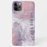 Marble Agate Purple and Gold Personalised