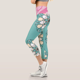 Marble And A_Cricle Capri Leggings