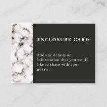 Marble and Black Enclosure Card