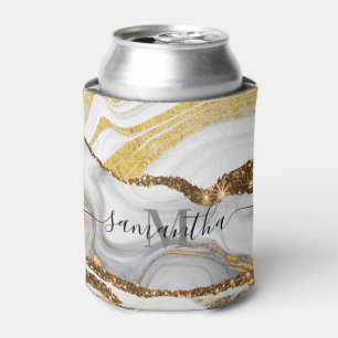 Marble and Glitter Can Cooler