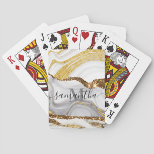 Marble and Glitter Playing Cards