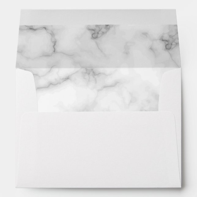 Marble and gold elegant wedding envelope (Back (Bottom))