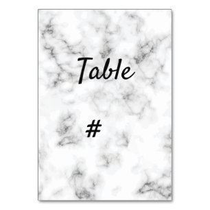 Marble and gold elegant wedding  table number