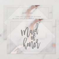 MARBLE AND ROSE GOLD MAID OF HONOR