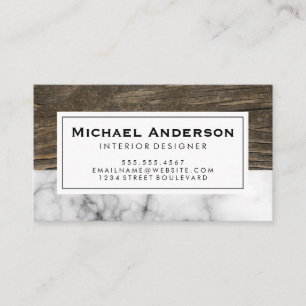 Marble and Wood Business Card