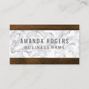 Marble and Wood Trim Business Card