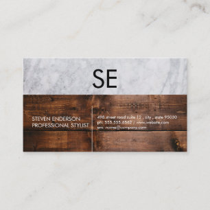 Marble and Wood Trim Business Card