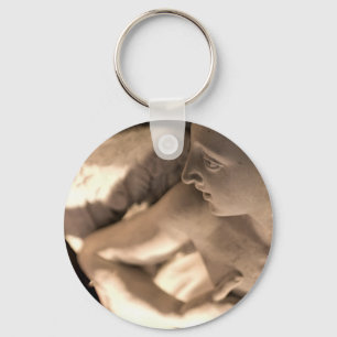 Marble Angel Sculpture Art Print Key Ring