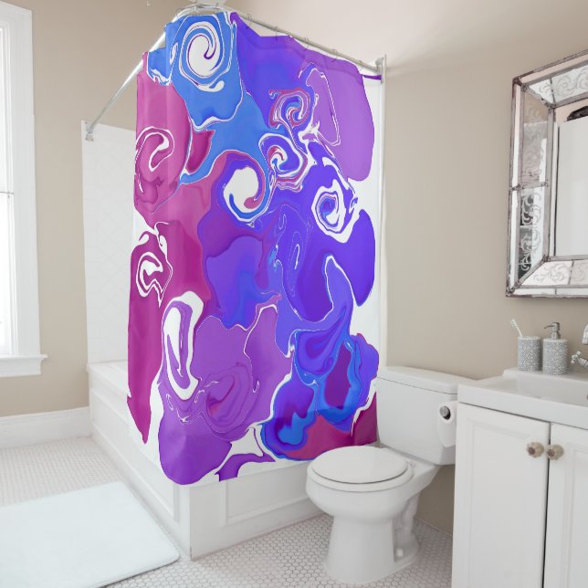 Marble Art Shower Curtain (In Situ)