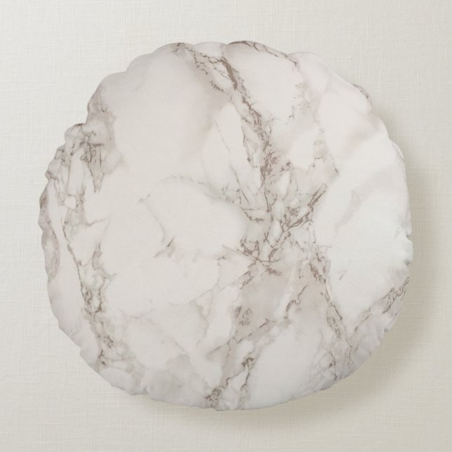Marble background backdrop round cushion (Front)