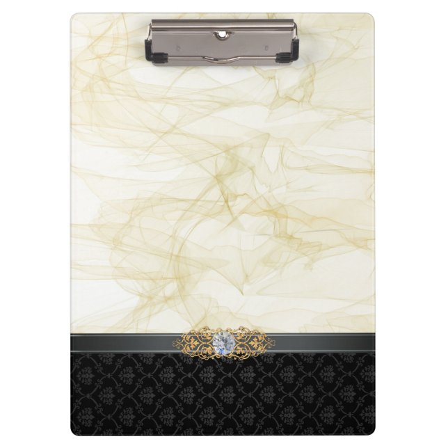Marble Background Modern Elegant Clipboard (Front)