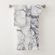 Marble Bathroom Towel Set