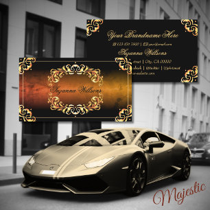 Marble Black and Gold Decor Luxury and Elegance Business Card