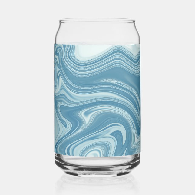Marble blue can glass (Front)