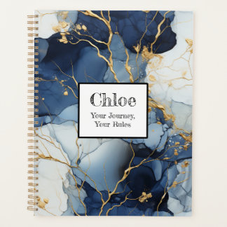 Marble Blue&Gold Your Journey, Your Rules Planner