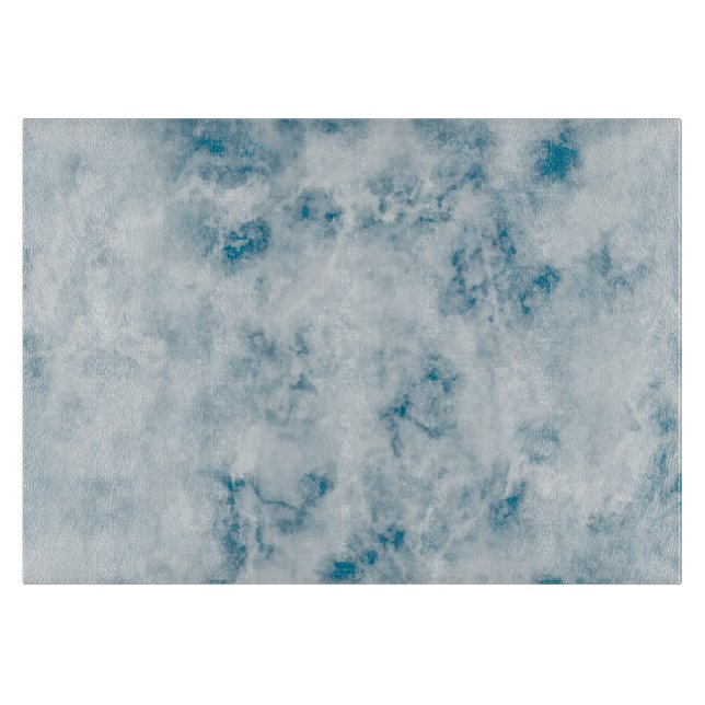 Marble Blue Texture Background Cutting Board (Front)