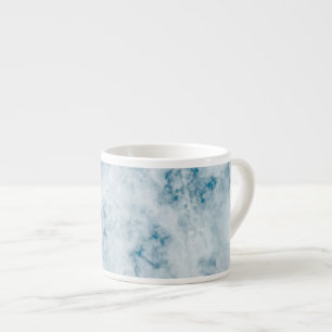 Marble Blue Texture Background Espresso Cup