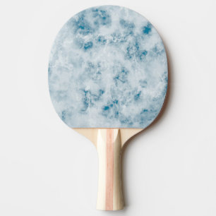 Marble Blue Texture Background Ping Pong Paddle