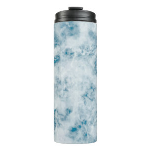 Marble Blue Texture Background Thermal Tumbler