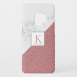 Marble Blush Pink Glitter Monogram Girly Geometric Case-Mate Samsung Galaxy S9 Case<br><div class="desc">Girly Marble Blush Pink Glitter Monogram Geometric Samsung Case A geometric pattern of stylish marble and trendy blush pink glitter with a geometric design and space for your monogram. Easy to customise text, fonts, and colours. Created by Zazzle pro designer BK Thompson© exclusively for Cedar and String; please contact us...</div>