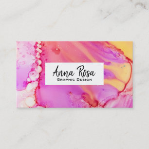 *~* Marble Bold Abstract Organic Flow Watercolor Business Card