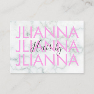 Marble Bold Text Makeup Salon Nails Eyelashes Business Card