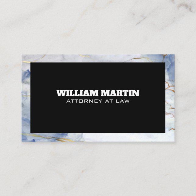 Marble Border | Classic Business Card (Front)