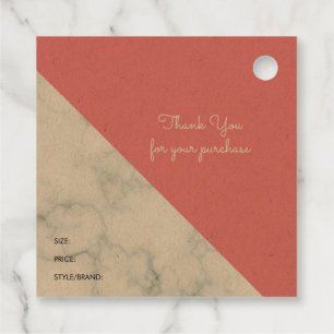 Marble Boutique Clothing Branding Size Logo Tag