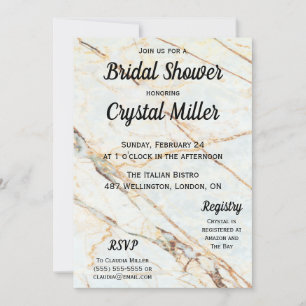 Marble Bridal Shower Invitation