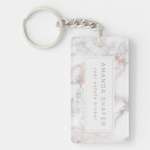 Marble Business Key Ring