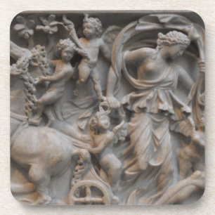 Marble Carving of Selene, the Moon Goddess Coaster