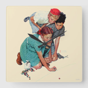 Marble Champion Square Wall Clock