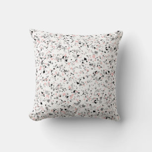 Marble chips stone shapes pieces abstract textured cushion