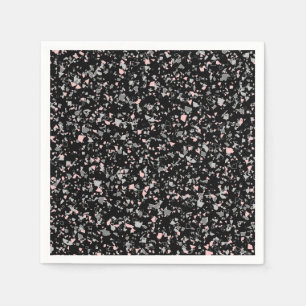 Marble chips stone shapes pieces abstract textured napkin