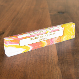 Marble Classy Modern Personalised     Nameplate