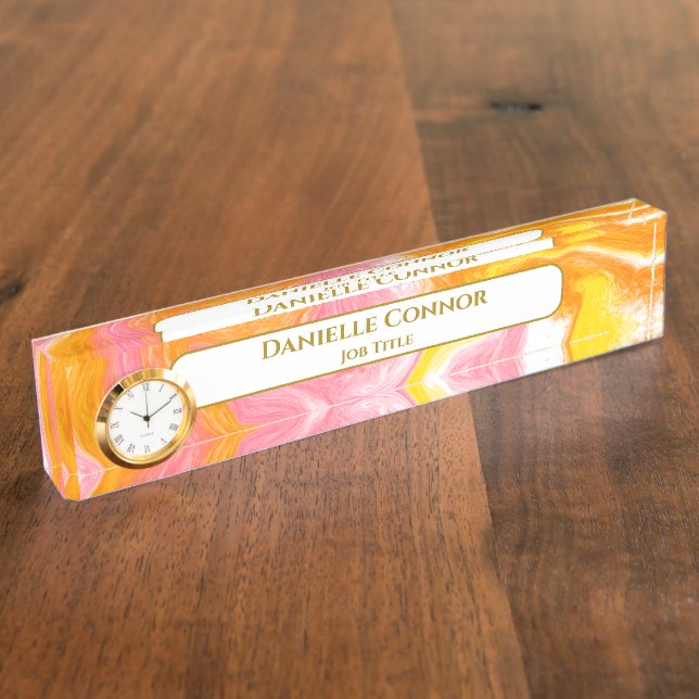 Marble Classy Modern Personalised     Nameplate (Side)