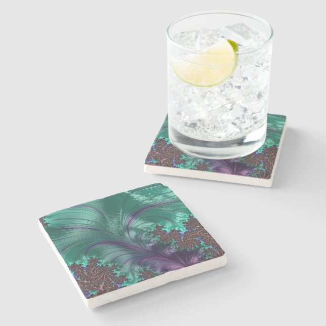 Marble Coaster: Bold Art Design Stone Coaster (Side)