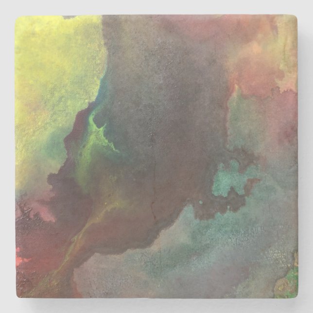 Marble Coaster with Johnson Abstract Artwork (Front)