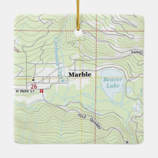 Marble Colorado Topo Map Ceramic Ornament