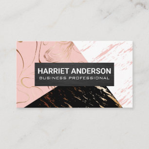 Marble Colour Blocks   Modern Trendy Business Card