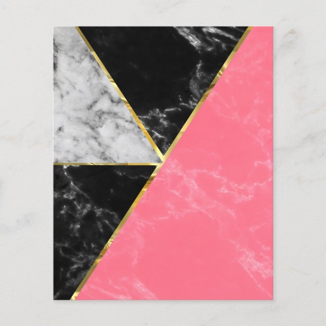 Marble colour collection geometric abstract design flyer (Front)